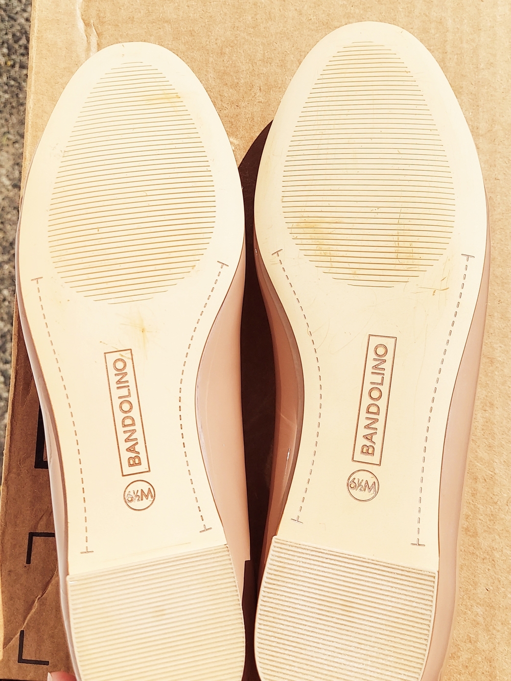 Bandolino Payly Nude Patent Ballet Flats Women's Size 6.5 NWT Office Cottagecore - Picture 9 of 11